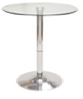 COCKTAIL/HIGH TABLE – CROME & GLASS